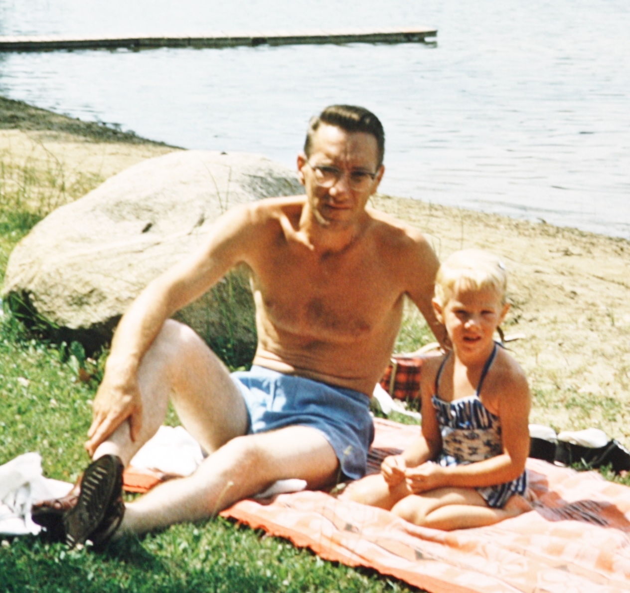 J. G. Gilbert & Robin Gilbert Luftig at Lake Lavine, MI, Summer 1958